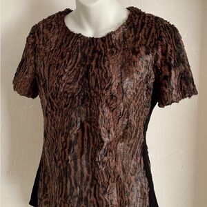 BCBG MAX AZRIA Chic NWT Faux Fur TULUM Shacket TOP Size Small